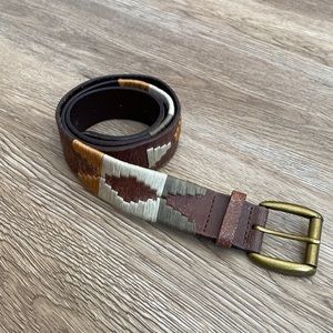 Leather bohemian belt . Size M